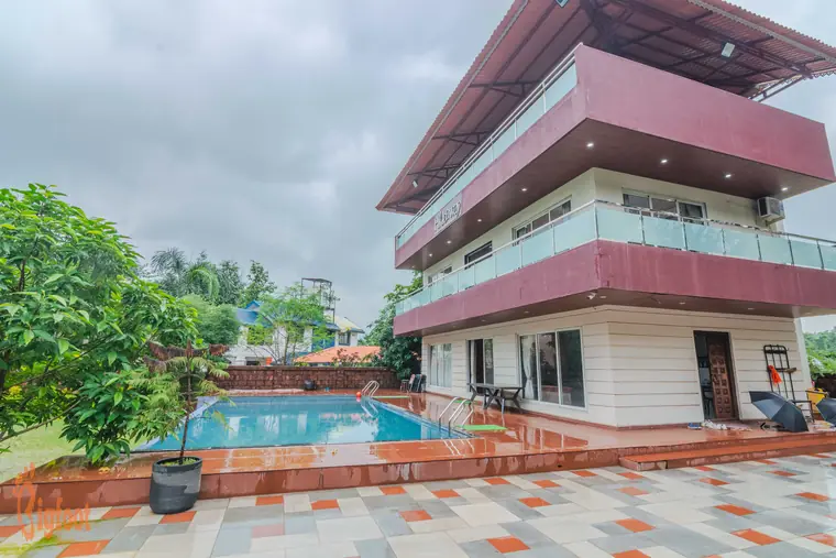 The three levels of Hideaway Villa with its open terrace on top