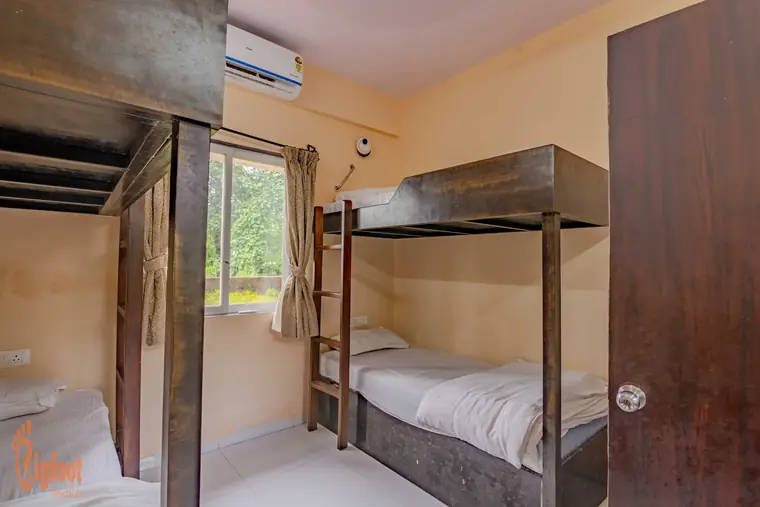 Dormitory room at Hideaway Villa with bunk beds for the younger group